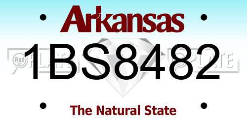 1BS8482 Arkansas License Plate