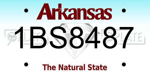 1BS8487 Arkansas License Plate