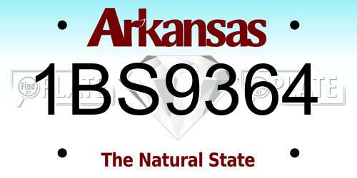 1BS9364 Arkansas License Plate