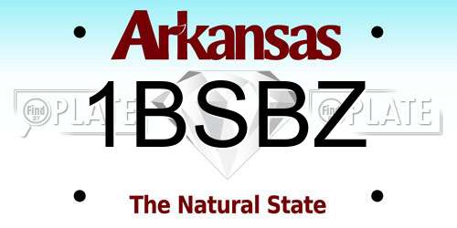 1BSBZ Arkansas License Plate