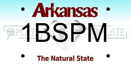1BSPM Arkansas License Plate