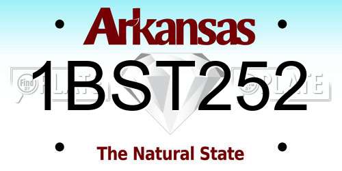 1BST252 Arkansas License Plate