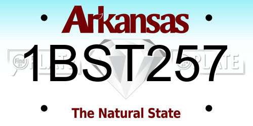 1BST257 Arkansas License Plate