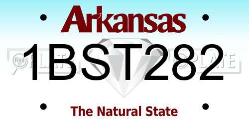 1BST282 Arkansas License Plate