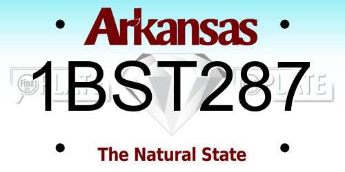1BST287 Arkansas License Plate