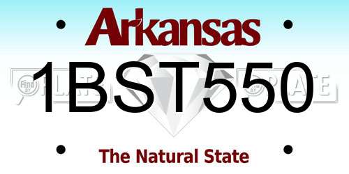 1BST550 Arkansas License Plate