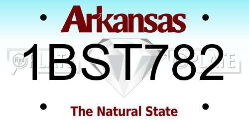 1BST782 Arkansas License Plate