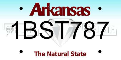 1BST787 Arkansas License Plate