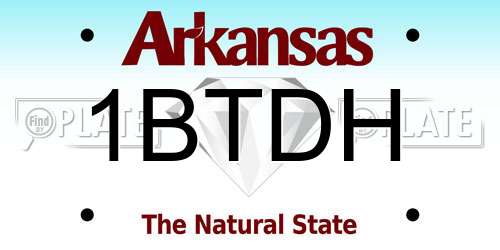 1BTDH Arkansas License Plate