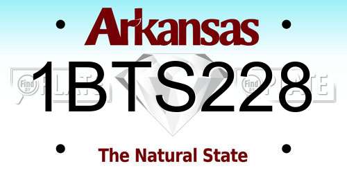 1BTS228 Arkansas License Plate
