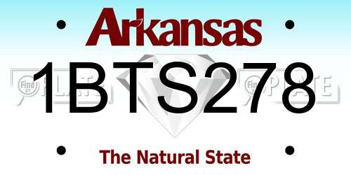 1BTS278 Arkansas License Plate