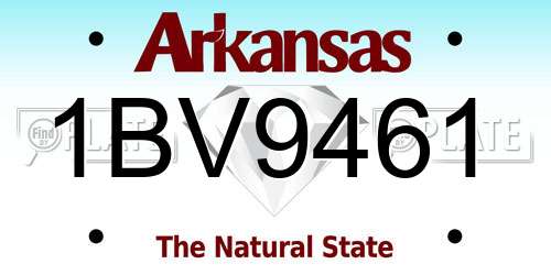 1BV9461 Arkansas License Plate