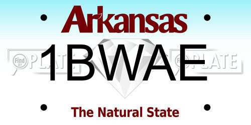 1BWAE Arkansas License Plate