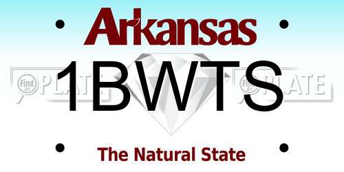 1BWTS Arkansas License Plate