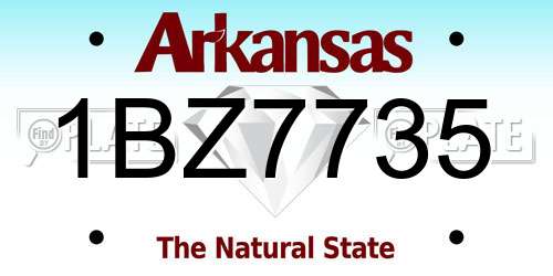 1BZ7735 Arkansas License Plate