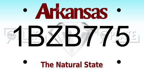1BZB775 Arkansas License Plate