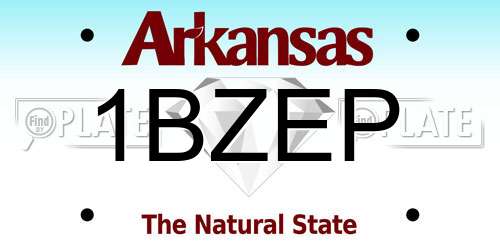 1BZEP Arkansas License Plate