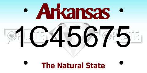 1C45675 Arkansas License Plate