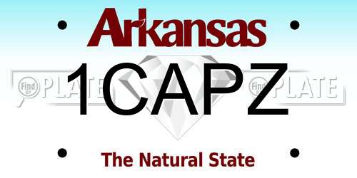 1CAPZ Arkansas License Plate