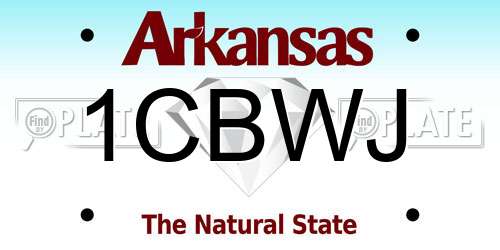 1CBWJ Arkansas License Plate