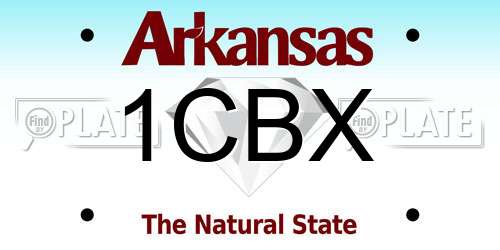 1CBX Arkansas License Plate