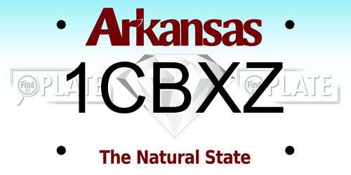 1CBXZ Arkansas License Plate
