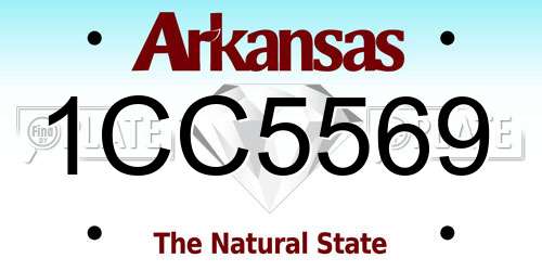 1CC5569 Arkansas License Plate