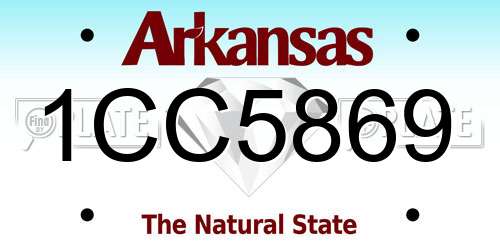 1CC5869 Arkansas License Plate