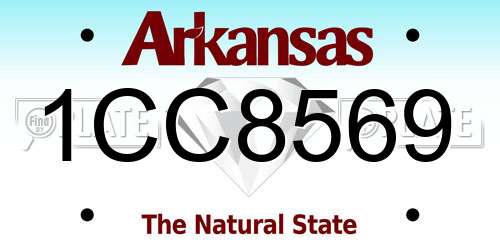 1CC8569 Arkansas License Plate