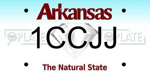 1CCJJ Arkansas License Plate