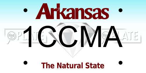 1CCMA Arkansas License Plate