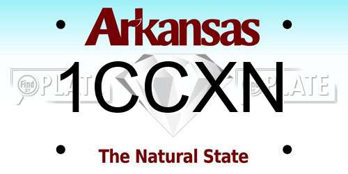 1CCXN Arkansas License Plate