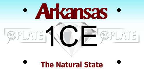1CE Arkansas License Plate
