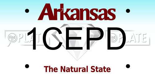 1CEPD Arkansas License Plate