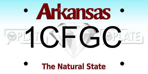 1CFGC Arkansas License Plate