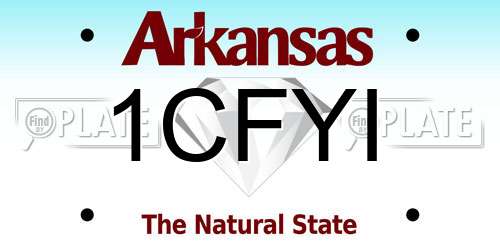 1CFYI Arkansas License Plate