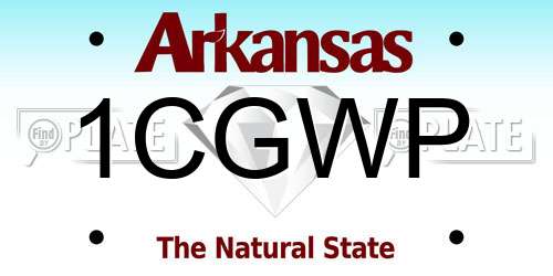 1CGWP Arkansas License Plate