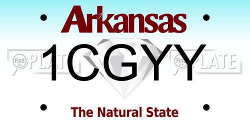 1CGYY Arkansas License Plate