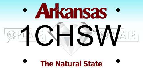 1CHSW Arkansas License Plate