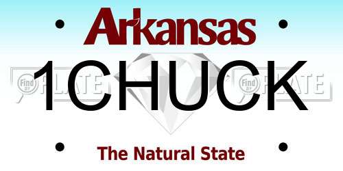 1CHUCK Arkansas License Plate