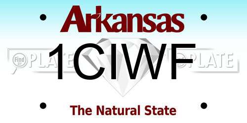 1CIWF Arkansas License Plate