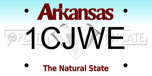 1CJWE Arkansas License Plate