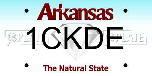 1CKDE Arkansas License Plate