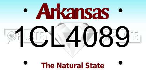 1CL4089 Arkansas License Plate
