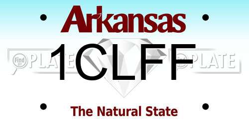 1CLFF Arkansas License Plate