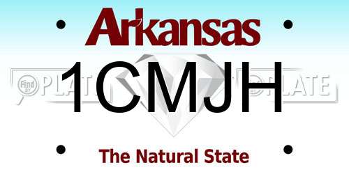 1CMJH Arkansas License Plate