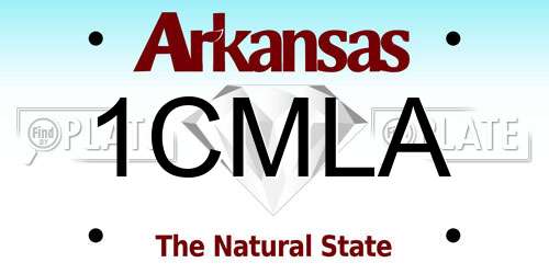 1CMLA Arkansas License Plate