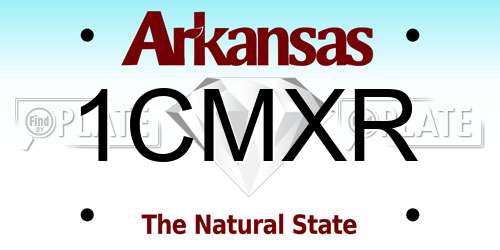 1CMXR Arkansas License Plate