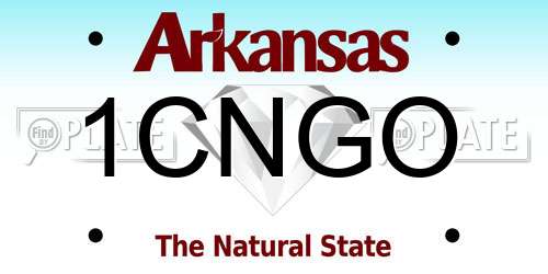 1CNGO Arkansas License Plate