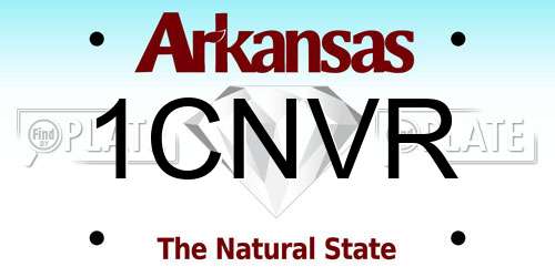 1CNVR Arkansas License Plate